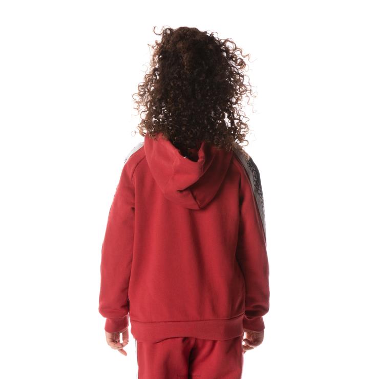 Kappa barn hettegenser med logo tape rød VBD6F519