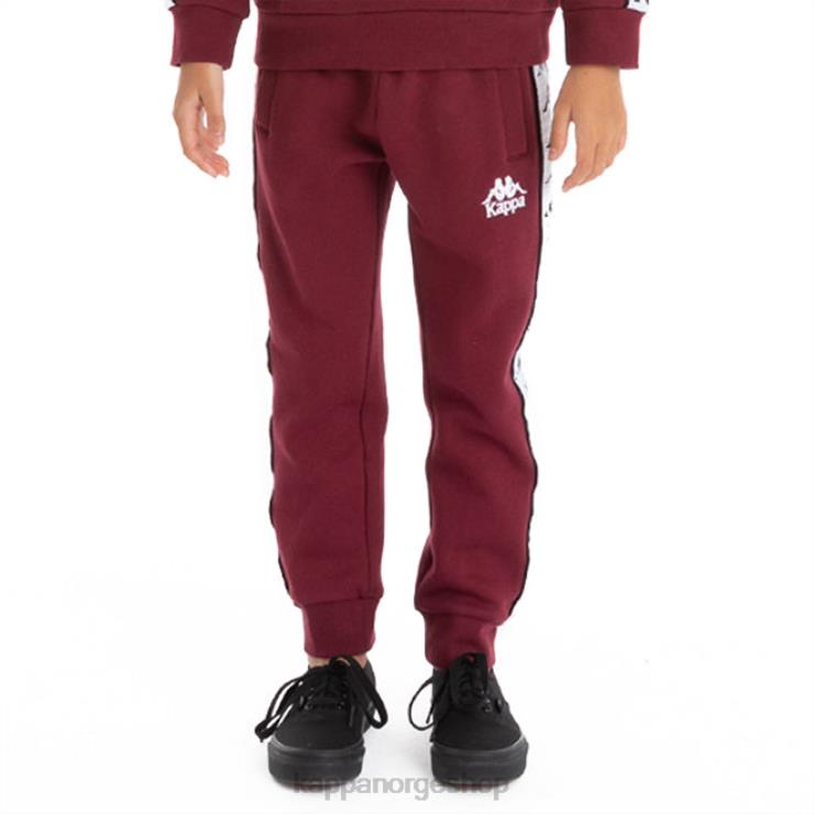 Kappa barn barn 222 banda alanz 2 joggebukser oransje flamme hvit VBD6F613