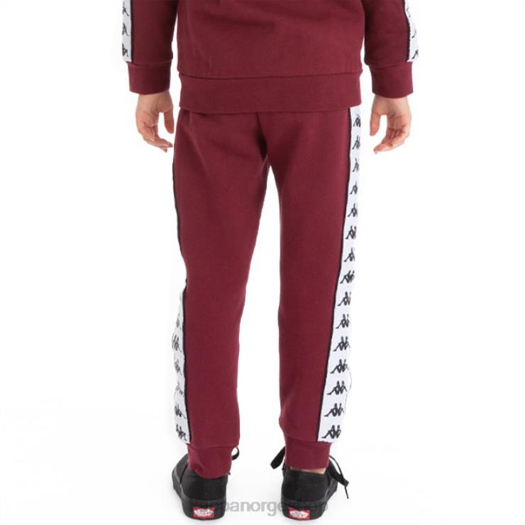 Kappa barn barn 222 banda alanz 2 joggebukser oransje flamme hvit VBD6F613