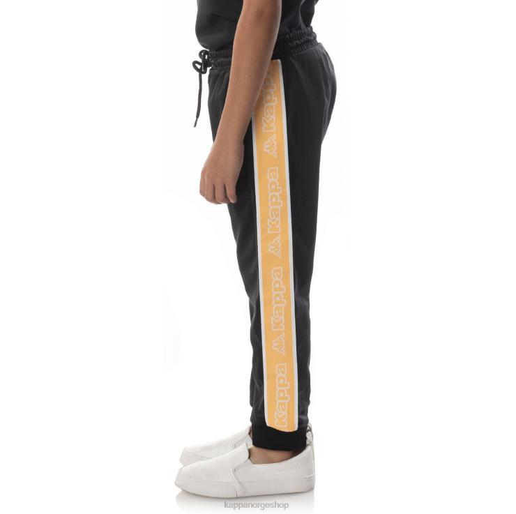 Kappa barn barnelogotape alic 2 joggebukse svart røyk oransje VBD6F464