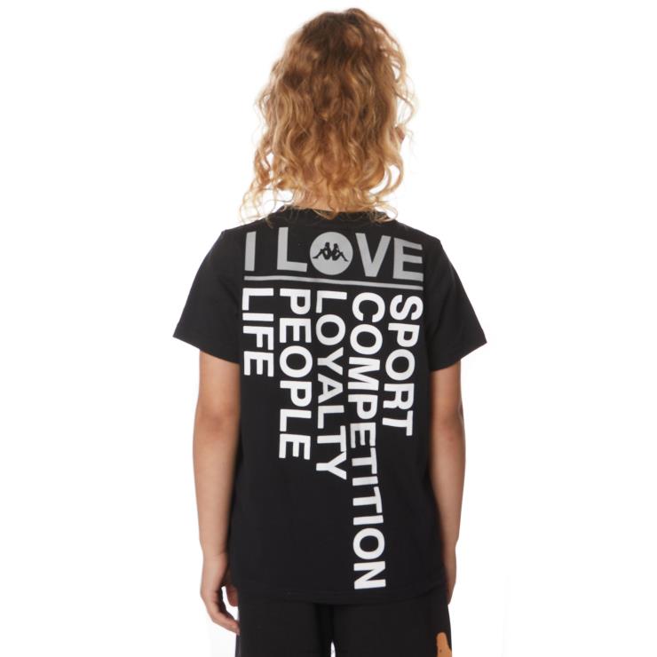 Kappa barn autentisk bytom t-skjorte for barn svart jetfly VBD6F642