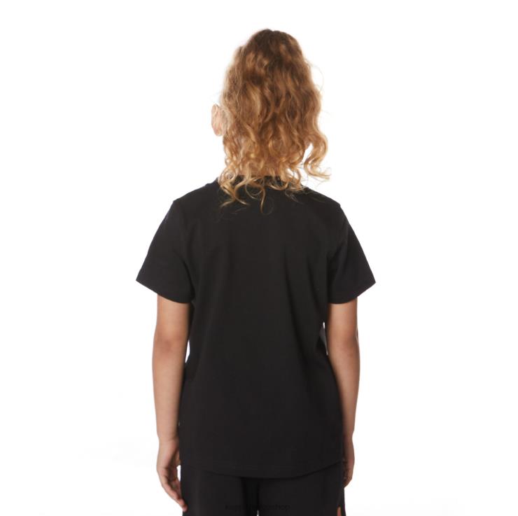 Kappa barn autentisk estessi t-skjorte for barn svart jetfly VBD6F643