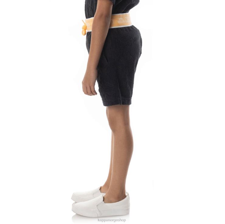 Kappa barn eko-shorts med logotape for barn svart røyk oransje VBD6F617