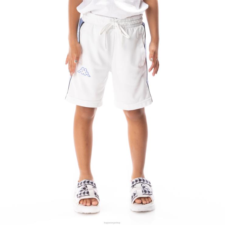 Kappa barn kids logo tape aedi 2 shorts hvit blå VBD6F619