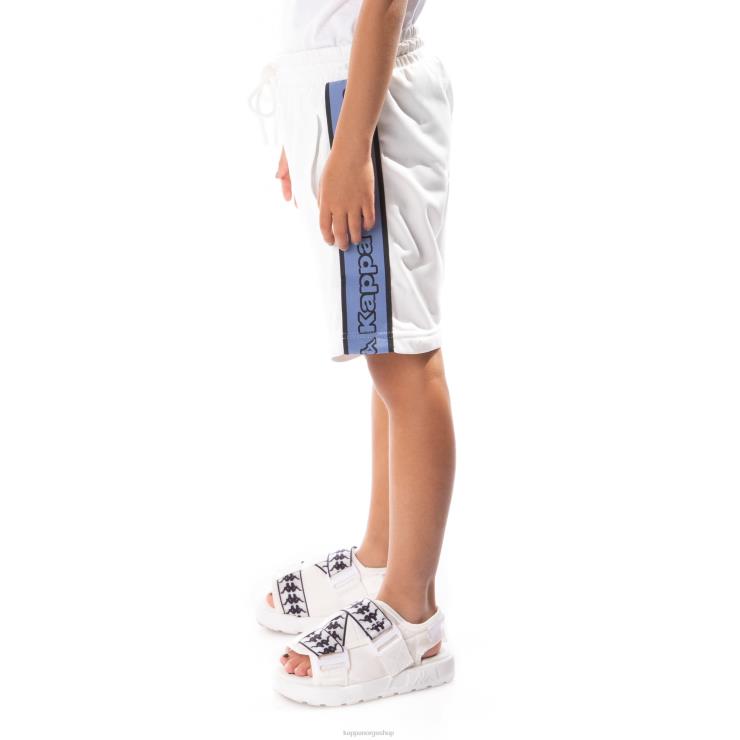 Kappa barn kids logo tape aedi 2 shorts hvit blå VBD6F619