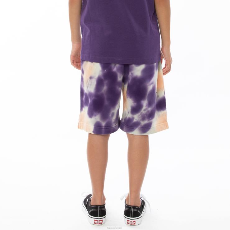 Kappa barn autentiske cyntu tie dye shorts for barn krem brandy fiolett slips fargestoff VBD6F817