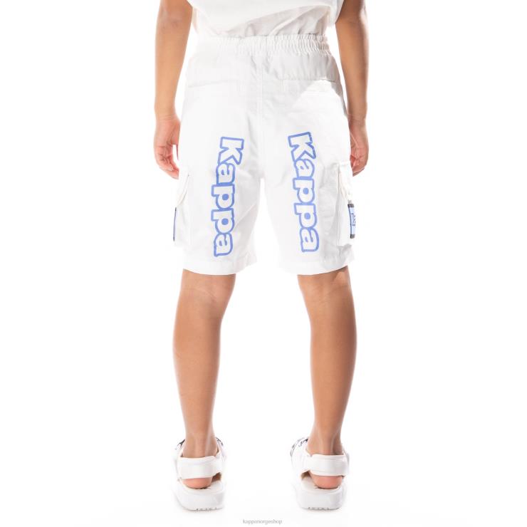 Kappa barn esso cargo shorts med logotape for barn hvit blå VBD6F790