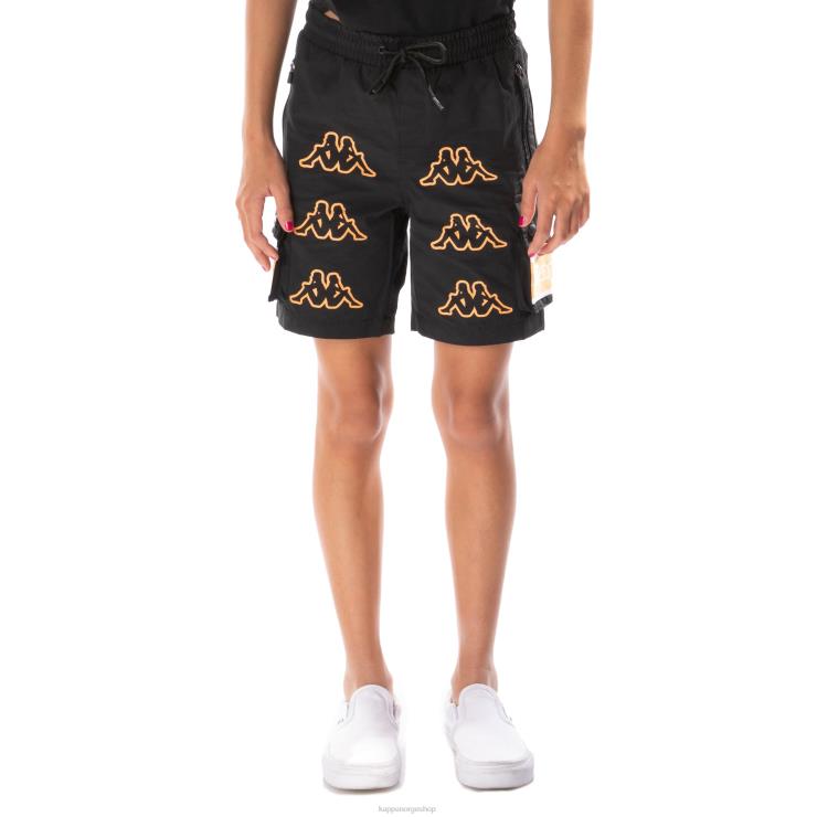 Kappa barn esso cargo shorts med logotape for barn svart røyk oransje VBD6F792
