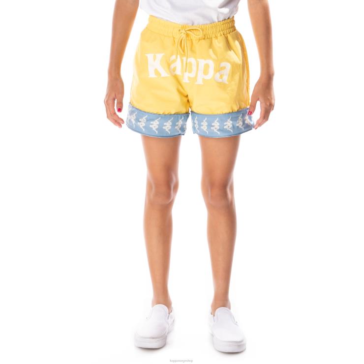 Kappa barn kids 222 banda calabash 3 shorts gul lyseblå VBD6F801