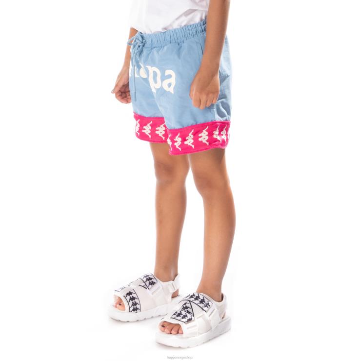 Kappa barn kids 222 banda calabash 3 shorts lyseblå rosa VBD6F802