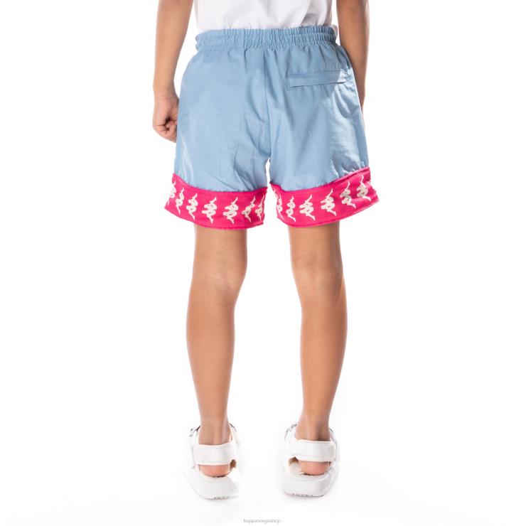Kappa barn kids 222 banda calabash 3 shorts lyseblå rosa VBD6F802