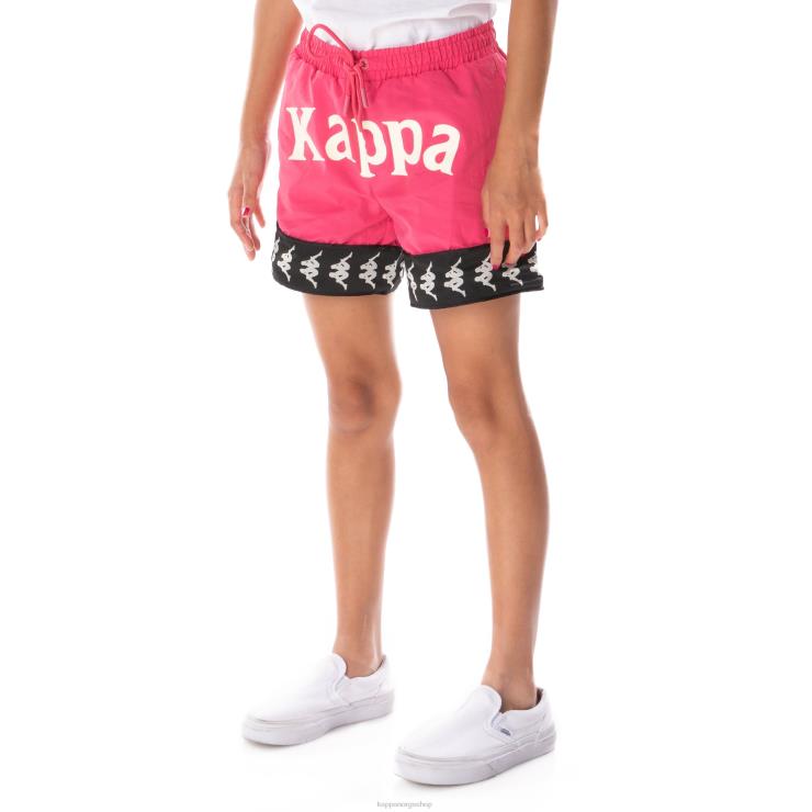 Kappa barn kids 222 banda calabash 3 shorts rosa svart VBD6F803