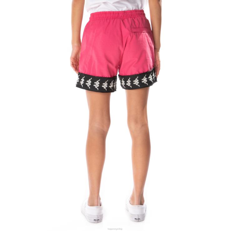 Kappa barn kids 222 banda calabash 3 shorts rosa svart VBD6F803