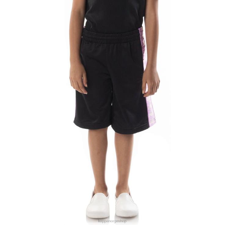 Kappa barn kids 222 banda treadwellz shorts svart røykfiolett VBD6F808