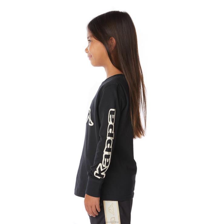 Kappa barn aby t-skjorte for barn svart røyk VBD6F662