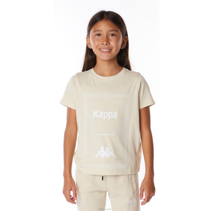 Kappa barn autentisk grafisk t-skjorte for barn beige VBD6F663