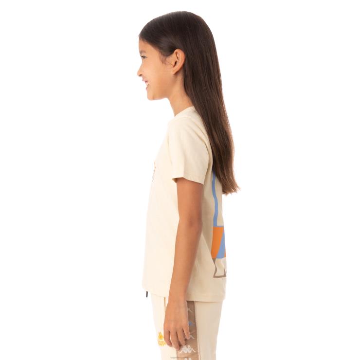 Kappa barn autentisk molongio t-skjorte for barn beige VBD6F781