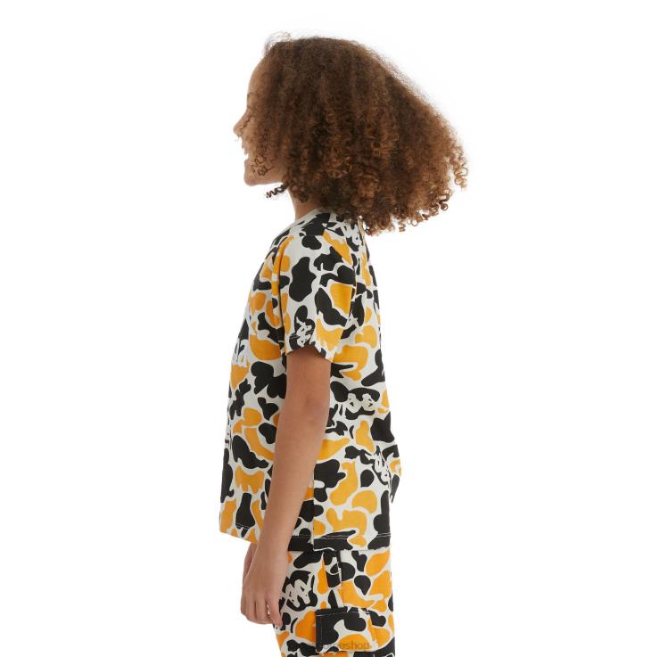 Kappa barn autentisk pyllo t-skjorte for barn svart røyk lys oransje VBD6F724