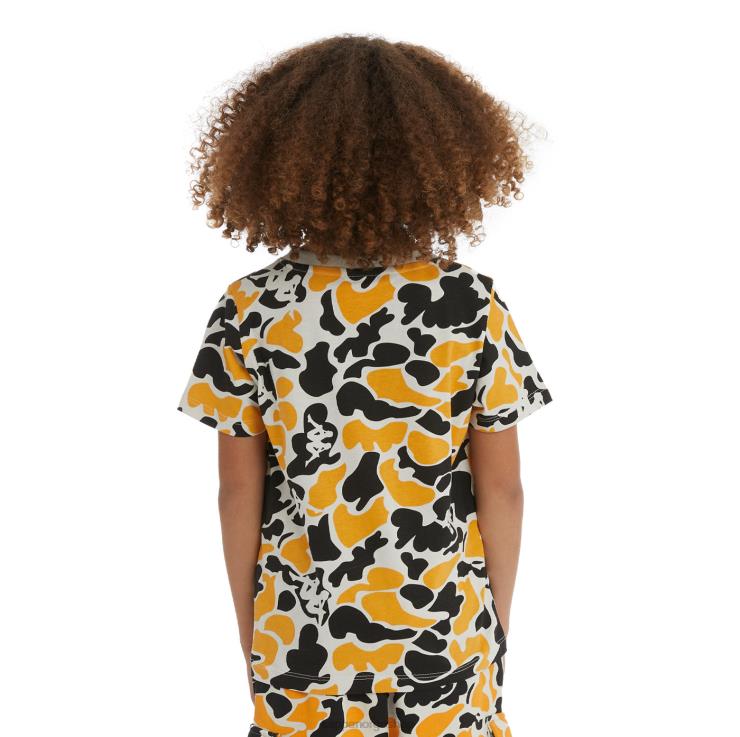 Kappa barn autentisk pyllo t-skjorte for barn svart røyk lys oransje VBD6F724