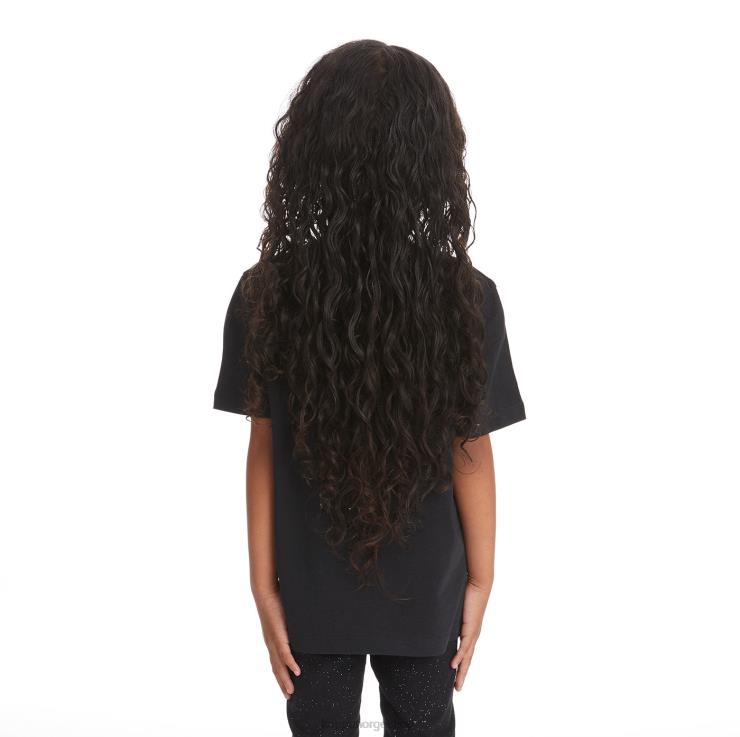 Kappa barn bant t-skjorte med logotape for barn svart røyk VBD6F737