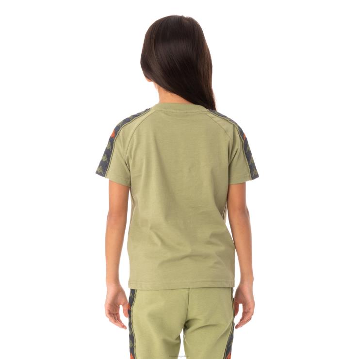 Kappa barn barn 222 banda deto t-skjorte grønn salvia VBD6F777