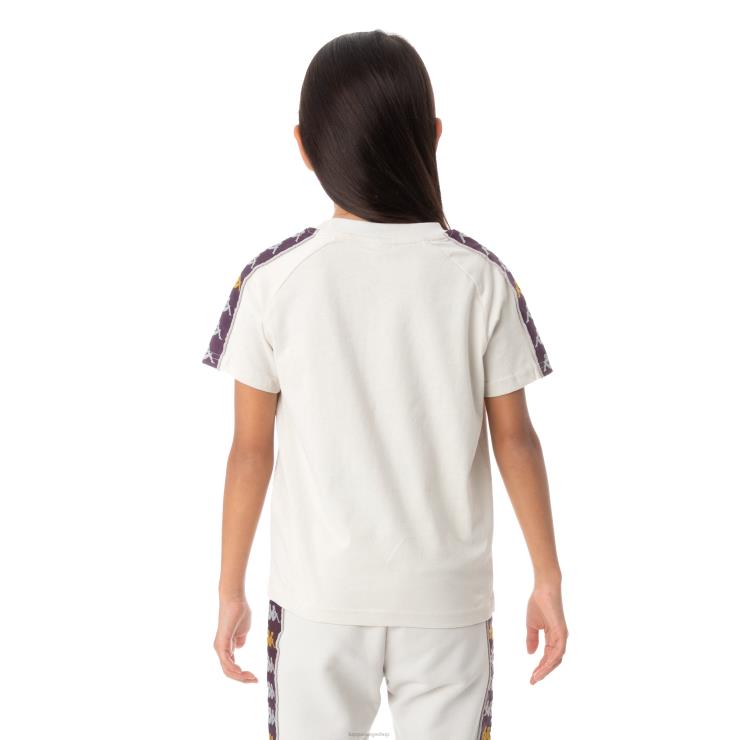 Kappa barn barn 222 banda deto t-skjorte grå sølv VBD6F782