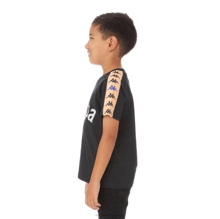 Kappa barn barn 222 banda deto t-skjorte svart VBD6F779