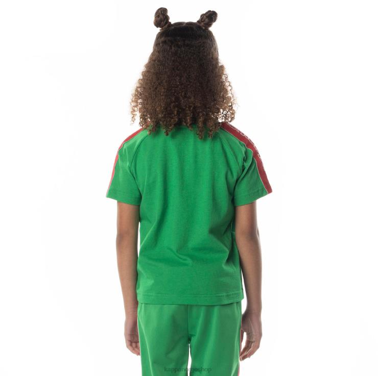 Kappa barn logo tape davirec t-skjorte grønn VBD6F712