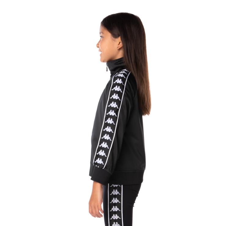 Kappa barn 222 banda anniston treningsjakke for barn svart svart VBD6F452