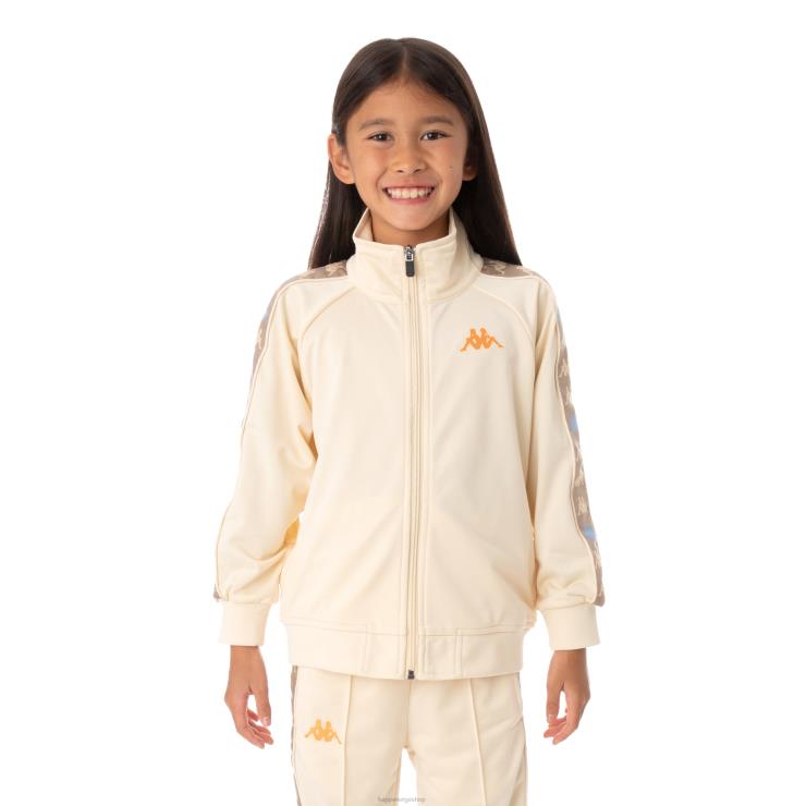 Kappa barn kids 222 banda dullo treningsjakke beige VBD6F448