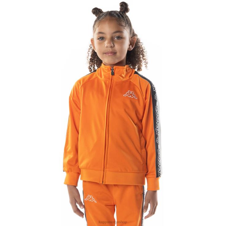 Kappa barn logo tape dartem treningsjakke oransje VBD6F415