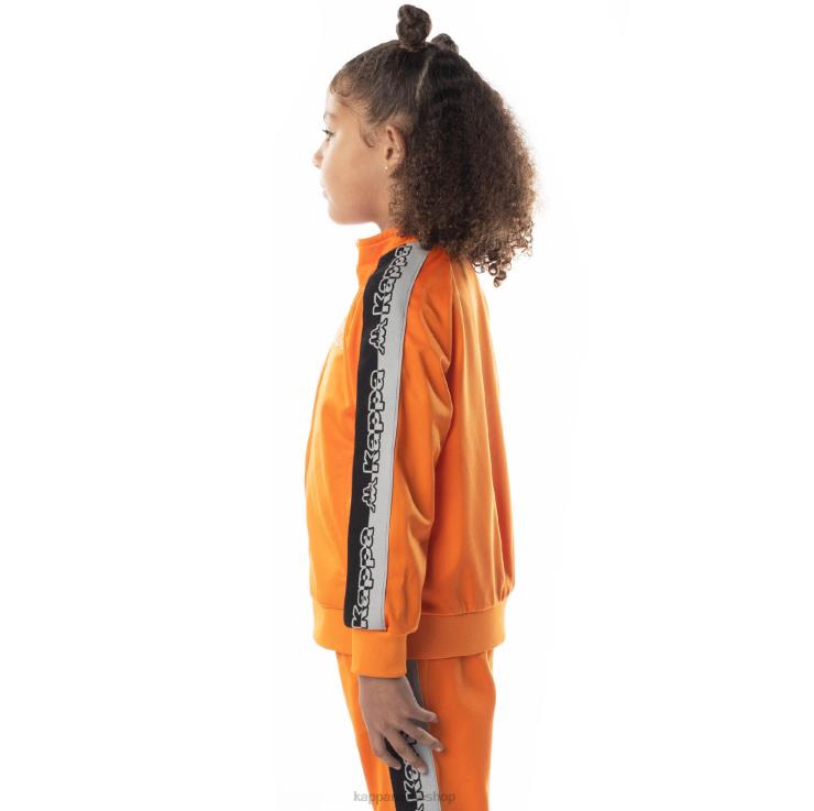 Kappa barn logo tape dartem treningsjakke oransje VBD6F415