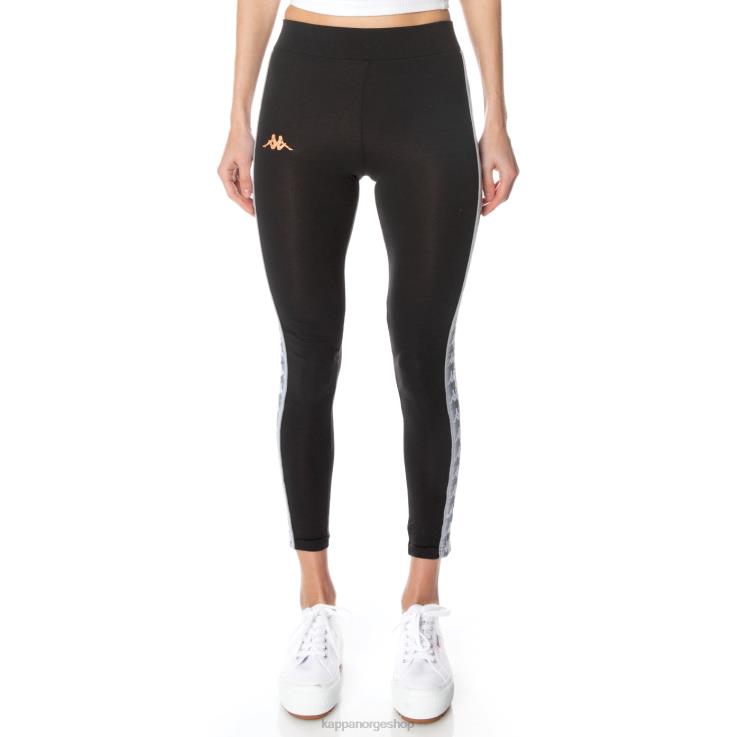 Kappa kvinner 222 banda garpie leggings kulsvart VBD6F394