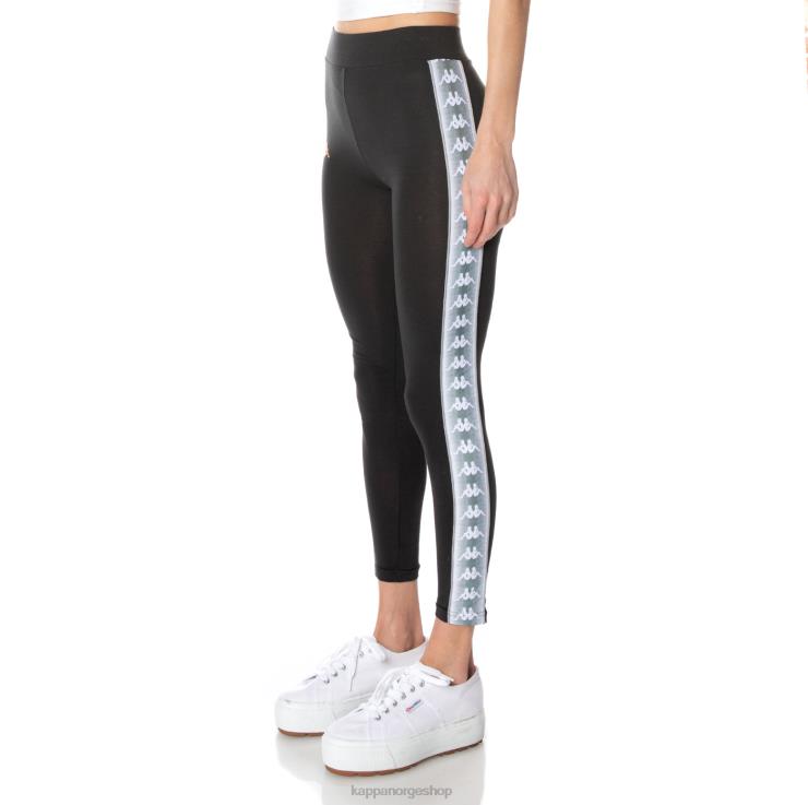 Kappa kvinner 222 banda garpie leggings kulsvart VBD6F394