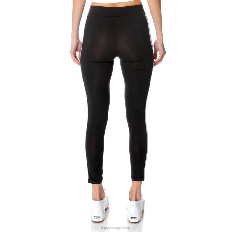 Kappa kvinner 222 banda garpie leggings kulsvart VBD6F394