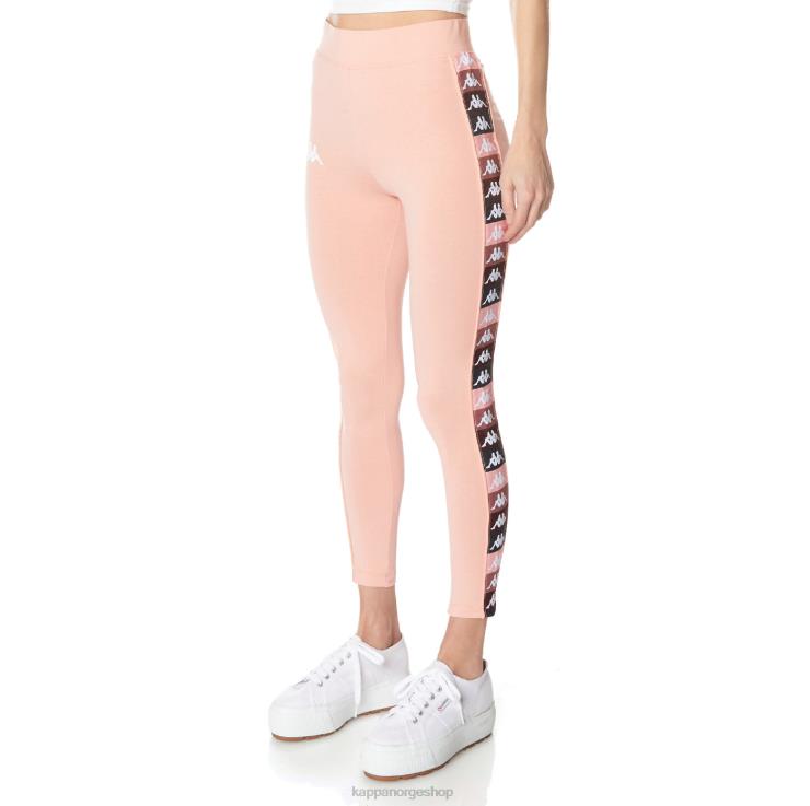 Kappa kvinner 222 banda leo leggings rosa VBD6F393