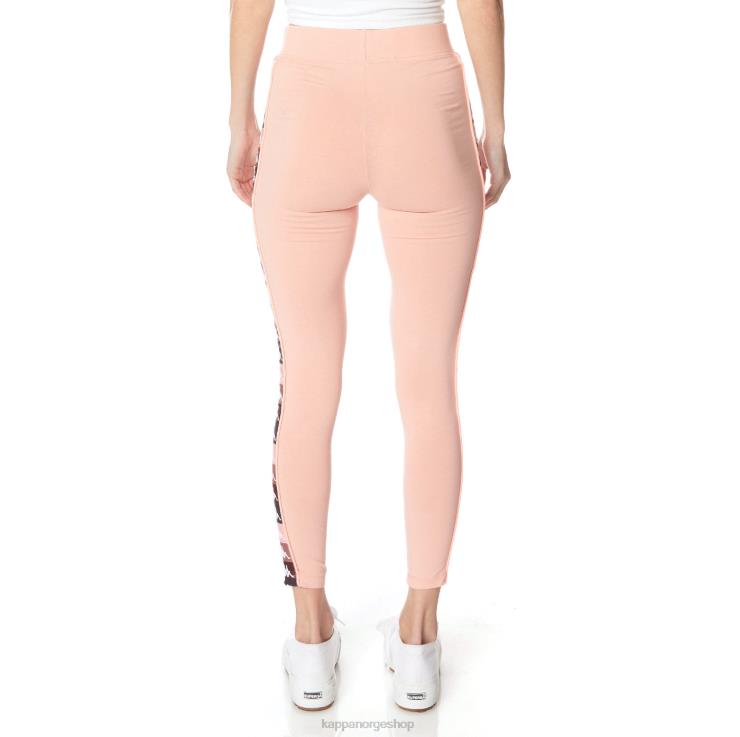 Kappa kvinner 222 banda leo leggings rosa VBD6F393