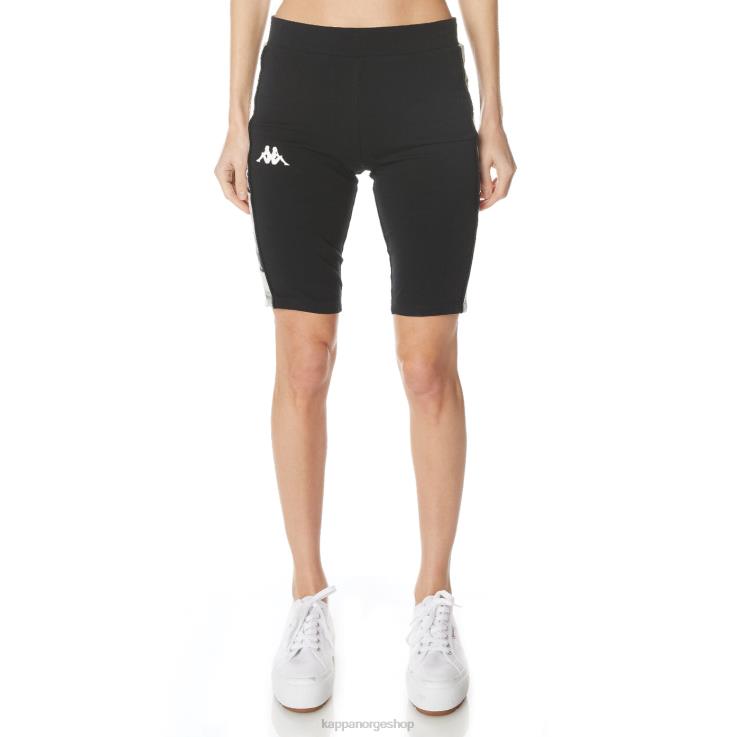 Kappa kvinner 222 banda mia sykkelshorts svart jetfly VBD6F391