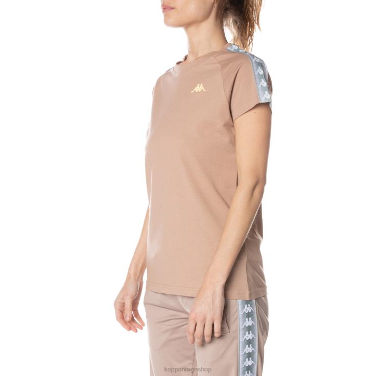 Kappa kvinner 222 banda gapan t-skjorte beige VBD6F381