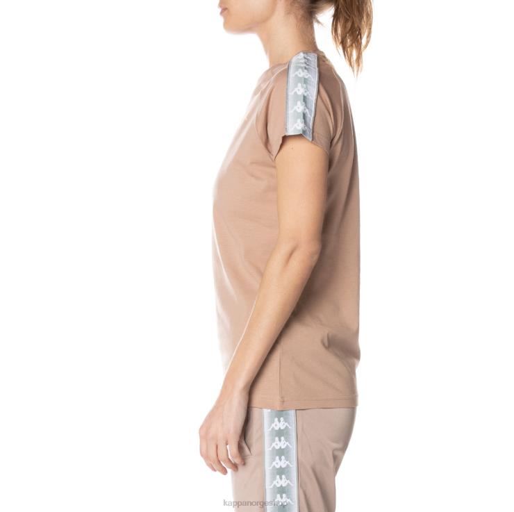 Kappa kvinner 222 banda gapan t-skjorte beige VBD6F381