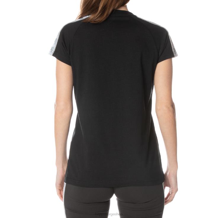 Kappa kvinner 222 banda gapan t-skjorte kulsvart VBD6F380