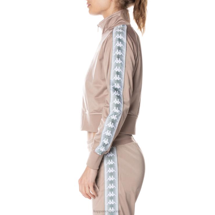 Kappa kvinner 222 banda casper treningsjakke beige VBD6F366