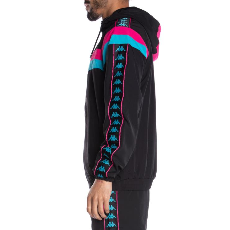 Kappa menn 222 banda gumball glass tour-hettegenser svart VBD6F56