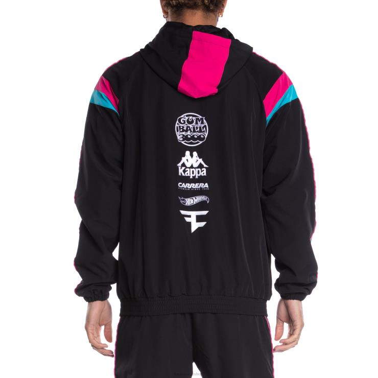 Kappa menn 222 banda gumball glass tour-hettegenser svart VBD6F56