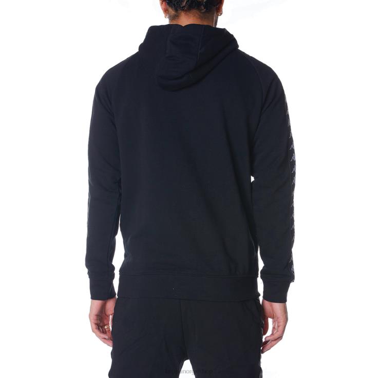 Kappa menn 222 banda hurtado 2 hettegenser svart hvit VBD6F43