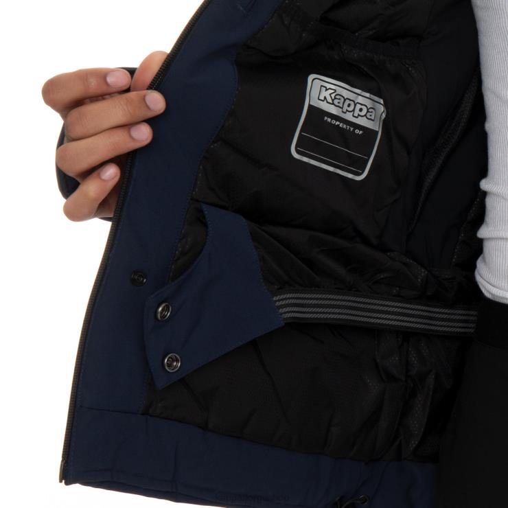 Kappa menn 6cento 606 skijakke blå svart VBD6F82