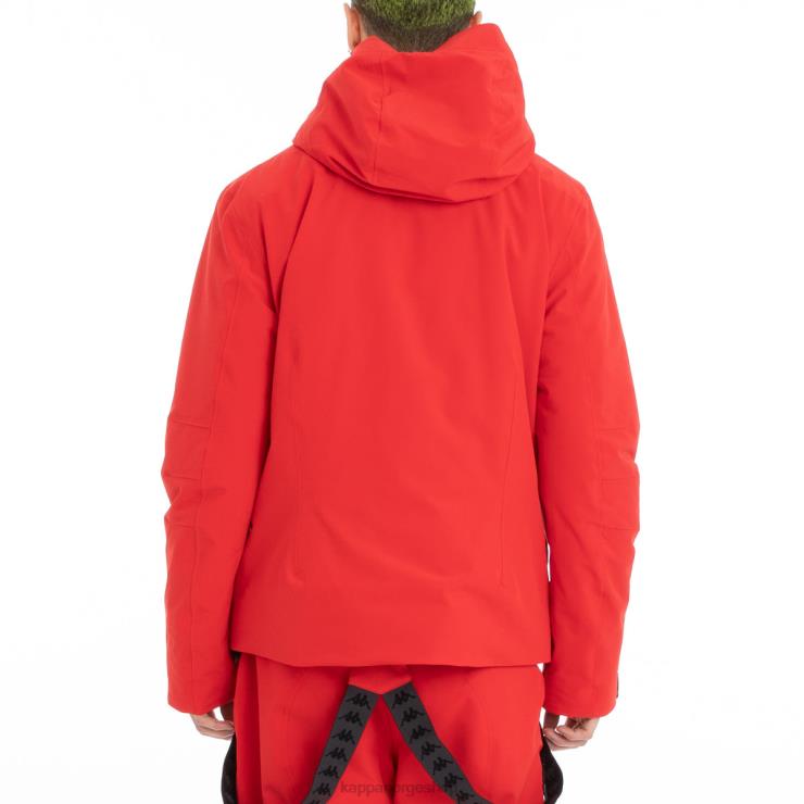 Kappa menn 6cento 606 skijakke rød svart VBD6F84