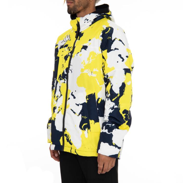 Kappa menn 6cento 660f skijakke blå gul VBD6F83