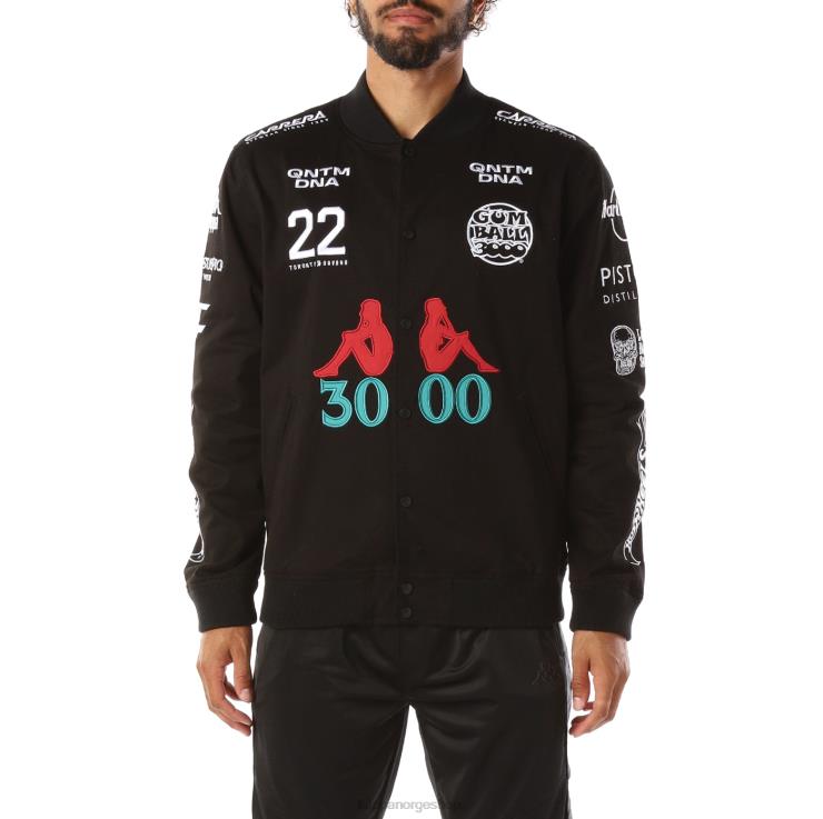 Kappa menn autentisk gumball glinket jakke svart VBD6F87