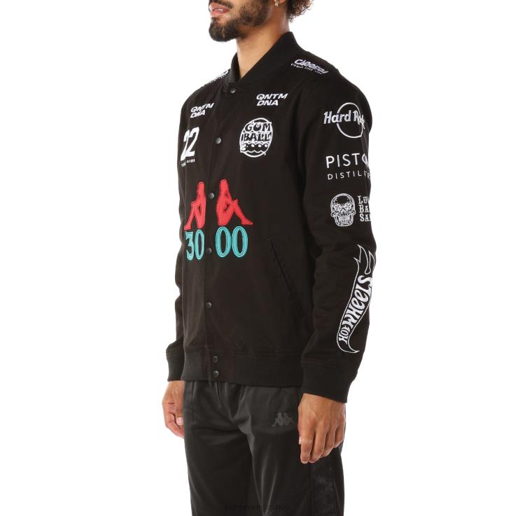 Kappa menn autentisk gumball glinket jakke svart VBD6F87